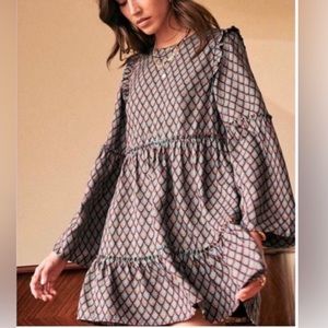 SÉZANE Ethiopia Silk-Blend Dress in Ethnic Print